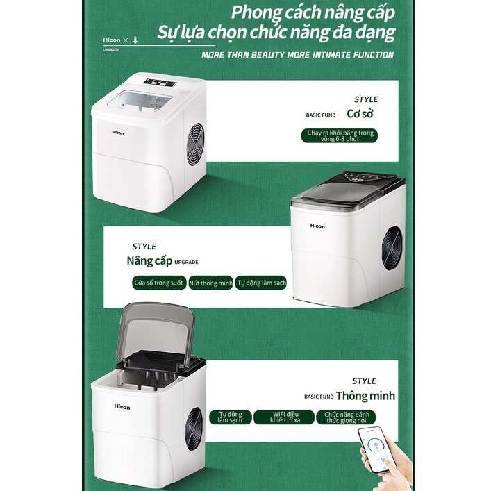 Máy làm mini công suất lớn hoàn toàn tự động nhanh chóng làm được 15kg đá