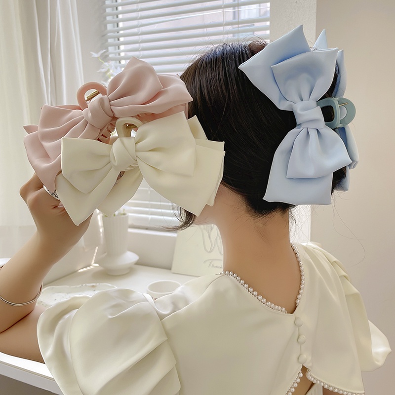 Kẹp Tóc Đính Nơ Cỡ Lớn Thời Trang Cho Nữ