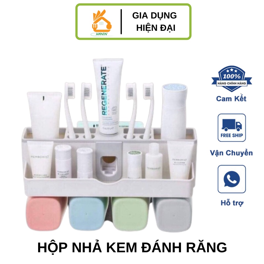 HỘP NHẢ KEM ĐÁNH RĂNG LÚA MẠCH TẶNG KÈM 4 CỐC