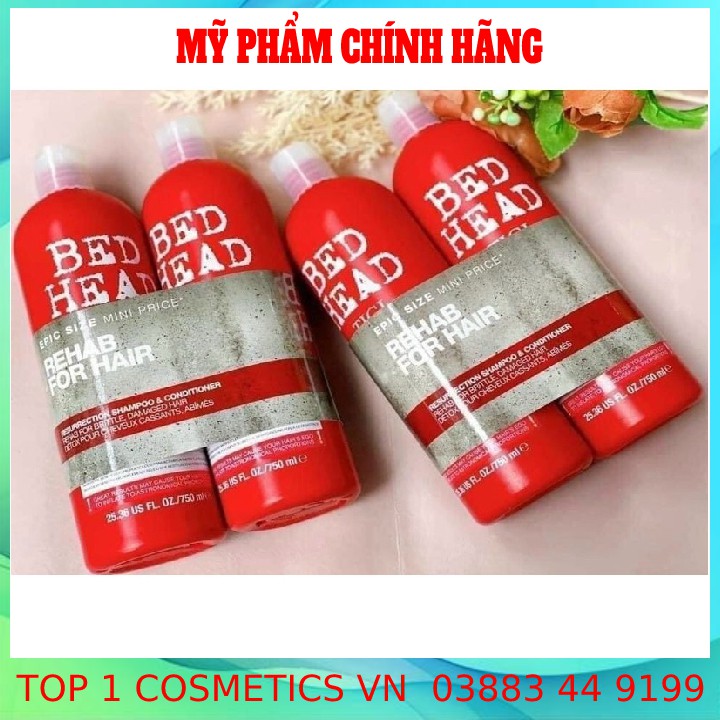 Dầu Gội - Xả Tigi Bed Head Phục Hồi Cấp Độ 3 1500ML - Siêu Mền Mượt Và Tạo Độ Phồng Cho Tóc( Tặng Tinh Dầu  Bưởi)