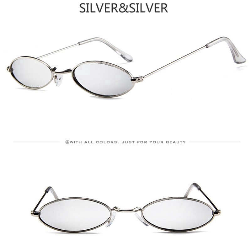 Kính mát kim loại nhỏ kiểu retro cho nam nữ