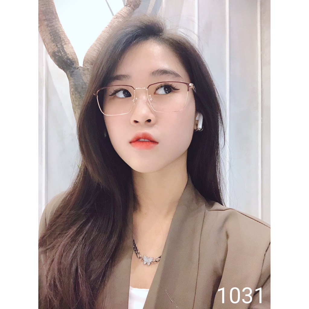 Gọng kính cận nam nữ kim loại Lilyeyewear mắt vuông thanh mảnh nhẹ nhàng 1031 | BigBuy360 - bigbuy360.vn