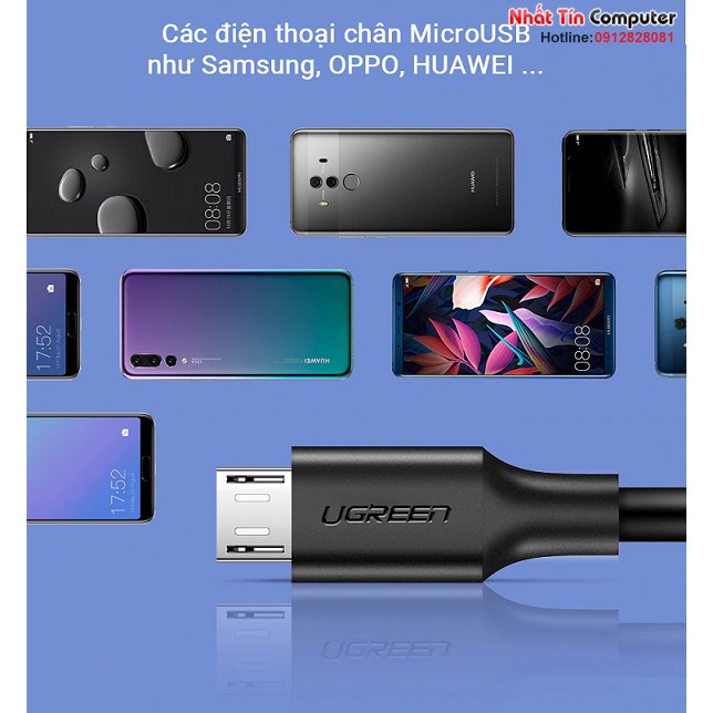Cáp sạc micro USB chính hãng Ugreencao cấp
