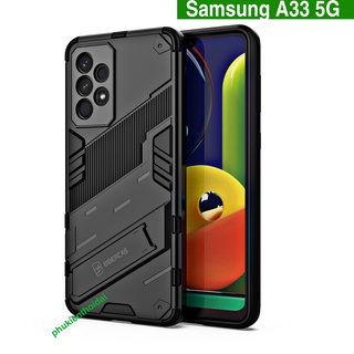 Ốp lưng Samsung A33 5G iron man ver 2 chống sốc giá đỡ nhựa PC viền dẻo siêu bền