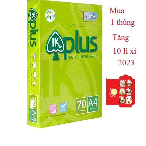 1 THÙNG GIẤY IN A4 IKPLUS ĐL70