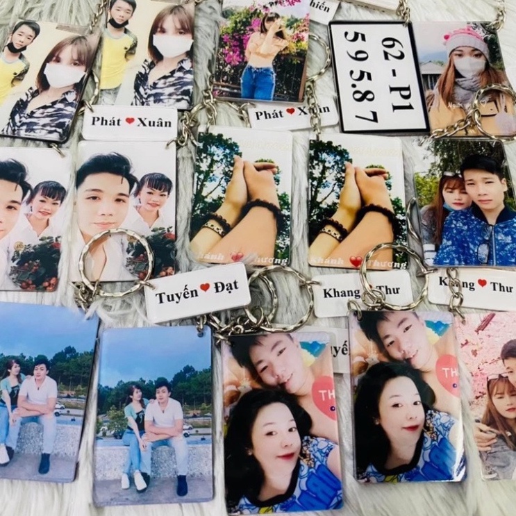 Móc khoá in hình cá nhân theo yêu cầu_móc cắt viền ảnh theo hình