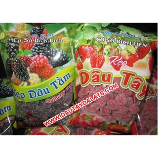 Combo 15 Bộ kẹo dâu tây, dâu tằm Đà Lạt 200g