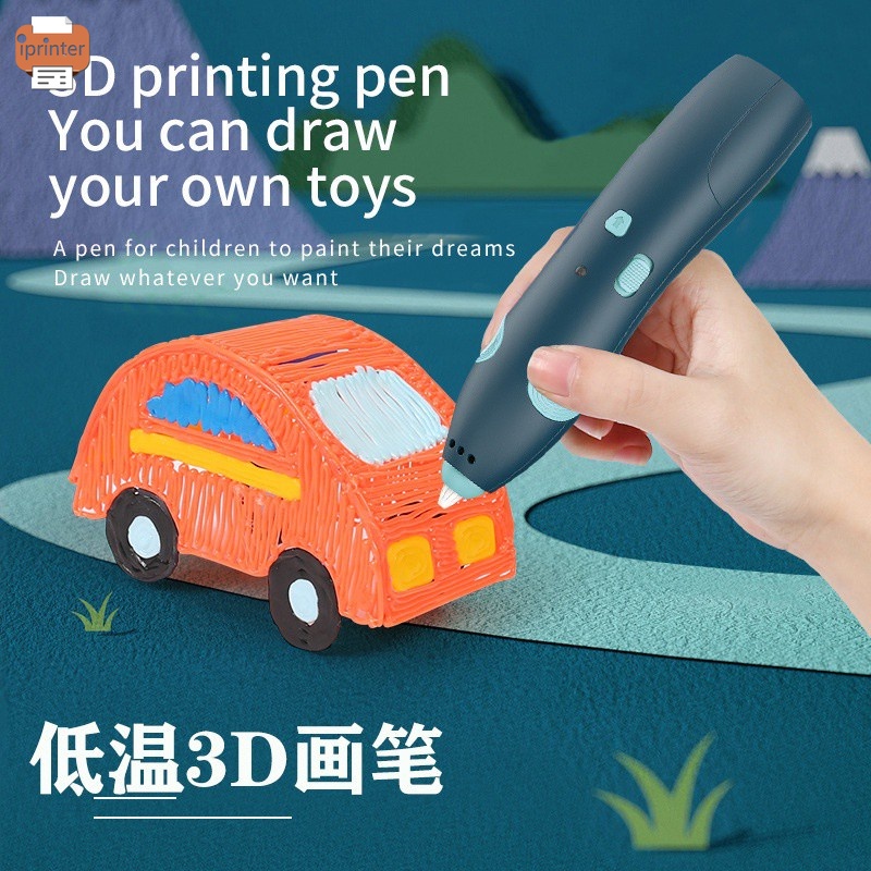 Bút vẽ 3d không dây thân thiện với da họa tiết hoạt hình kèm bút và dây cáp usb dành cho trẻ em