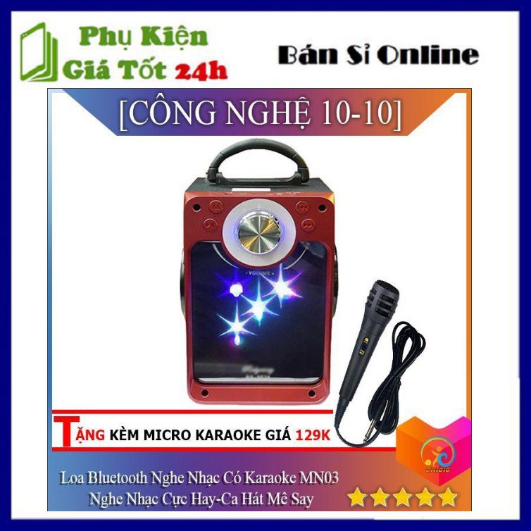 SIÊU SALE Loa karaoke mini MN03 loa bluetooth karaoke [ Tặng Kèm Micro ]
