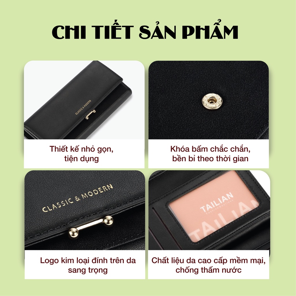 Ví Nữ Dài Cầm Tay Thời Trang PERFECT FOR YOU Dáng Basic Sang Trọng Thanh Lịch Da Cao Cấp Cực Đẹp Giá Rẻ TL07 - GUTADO