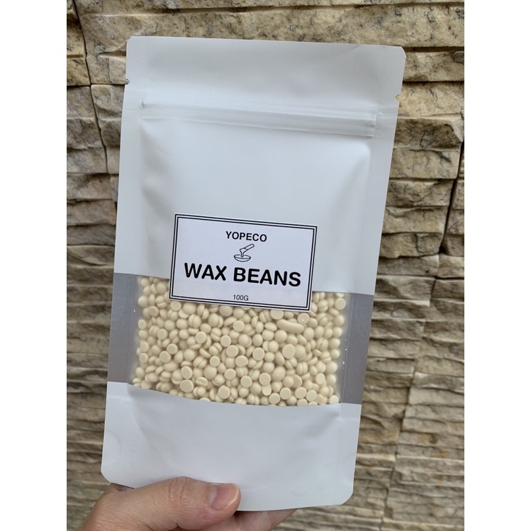 Combo wax lông tại nhà wax beans và Mỡ trăn 100% nguyên chất YOPECO tặng que gỗ