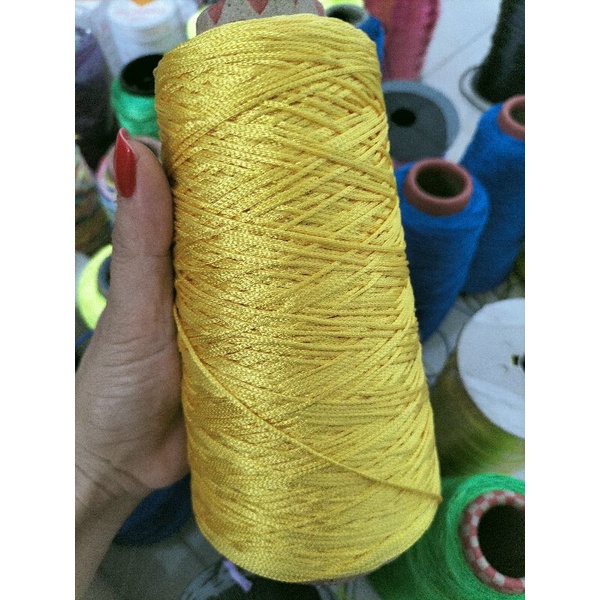 Cuộn dây tim 1mm màu vàng làm handmade nặng 300g dài 200m