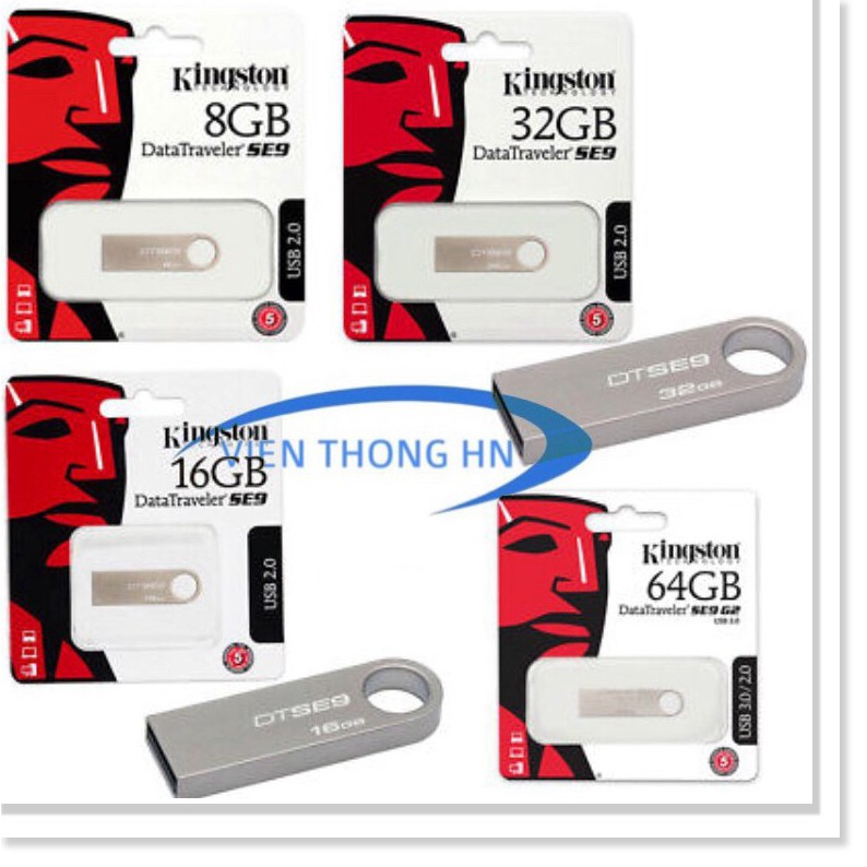 usb 2.0 kingston se9 8gb 16gb 32gb 64gb - ĐỦ DUNG LƯỢNG