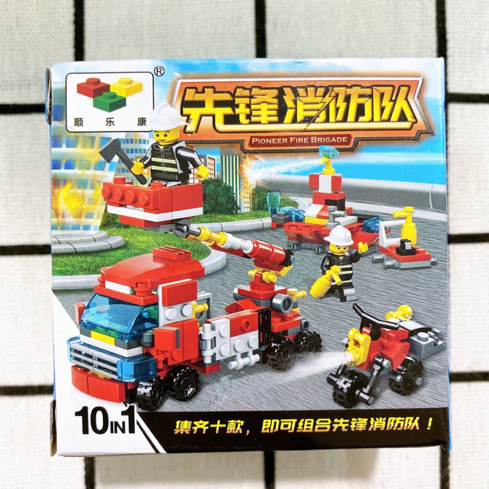 Đồ chơi LEGO Xếp hình xe màu đỏ 10 trong 1 (1273LXĐ)