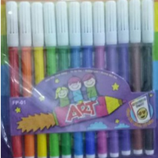 1 vỉ bút dạ màu cao cấp, bút lông màu 12 màu