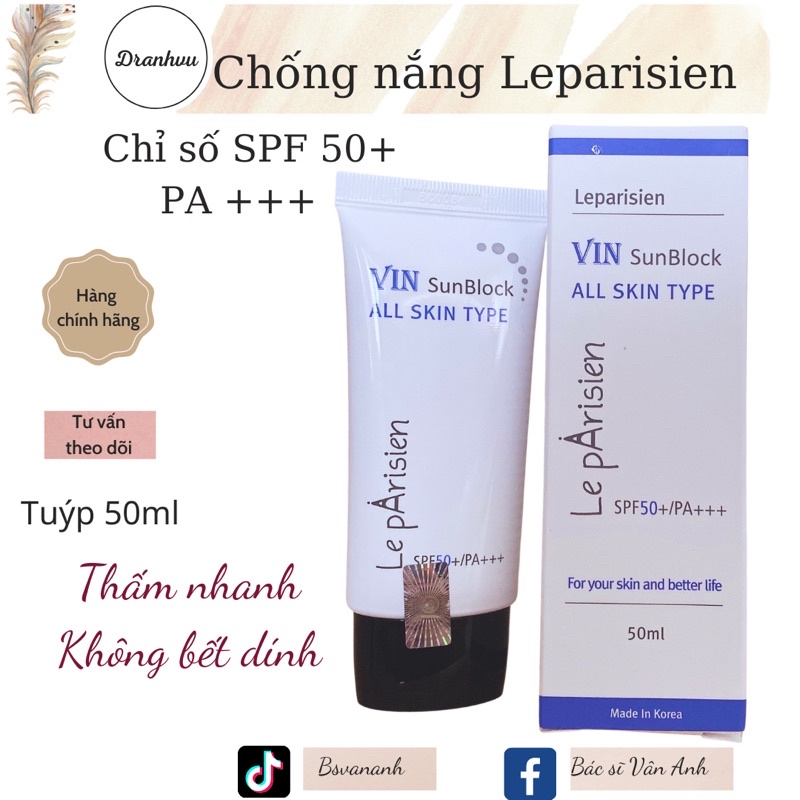 Kem chống nắng Leparisien 50ml