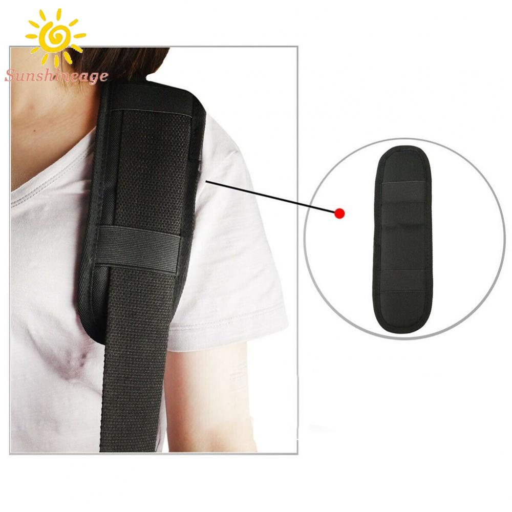Guitar Strap Shoulder Pad Black 8.6x2.9in Breathable For Guitar Player