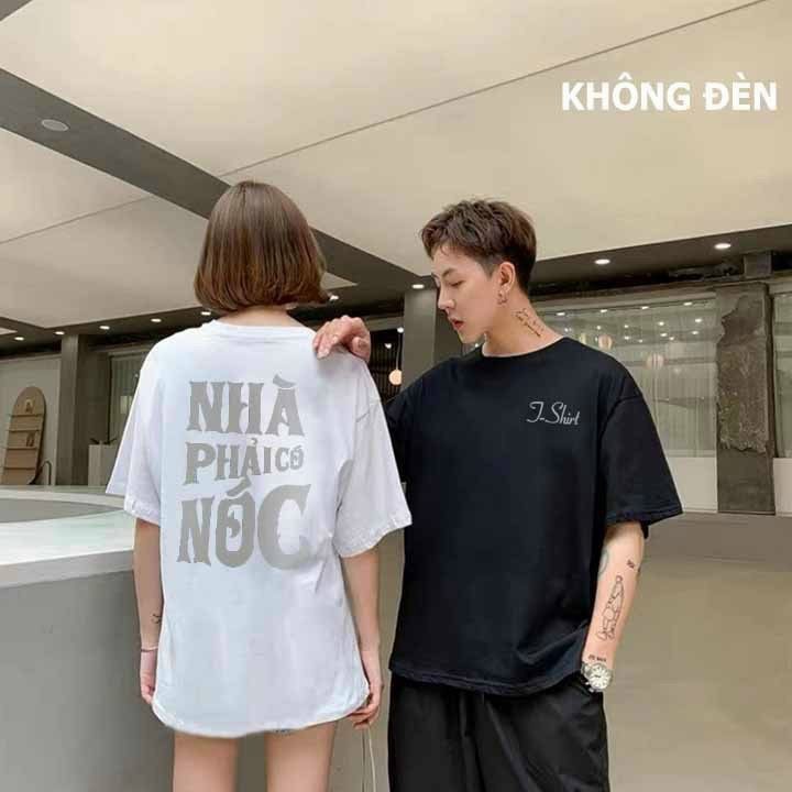 Áo thun nam nữ unisex tay lỡ in phản quang chất thun co giãn 4 chiều (nocnha)