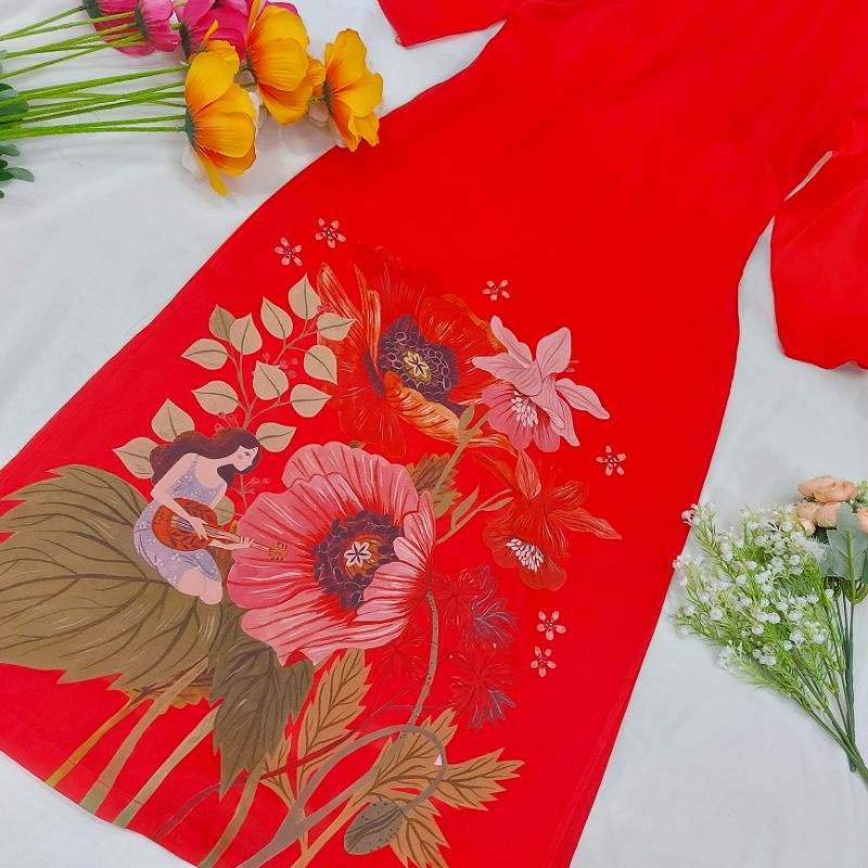 🥰 Siêu phẩm  áo dài tơ óng đẹp nhẹ nhàng hàng thiết kế 4 tà cao cấp đẹp sang chảnh.