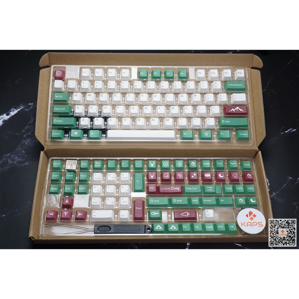 Keycap GMK Camping Clone - profile Cherry - keycap PBT - Dyesub - 143 nút cho bàn phím cơ Dareu, IKBC, Edra, keychron