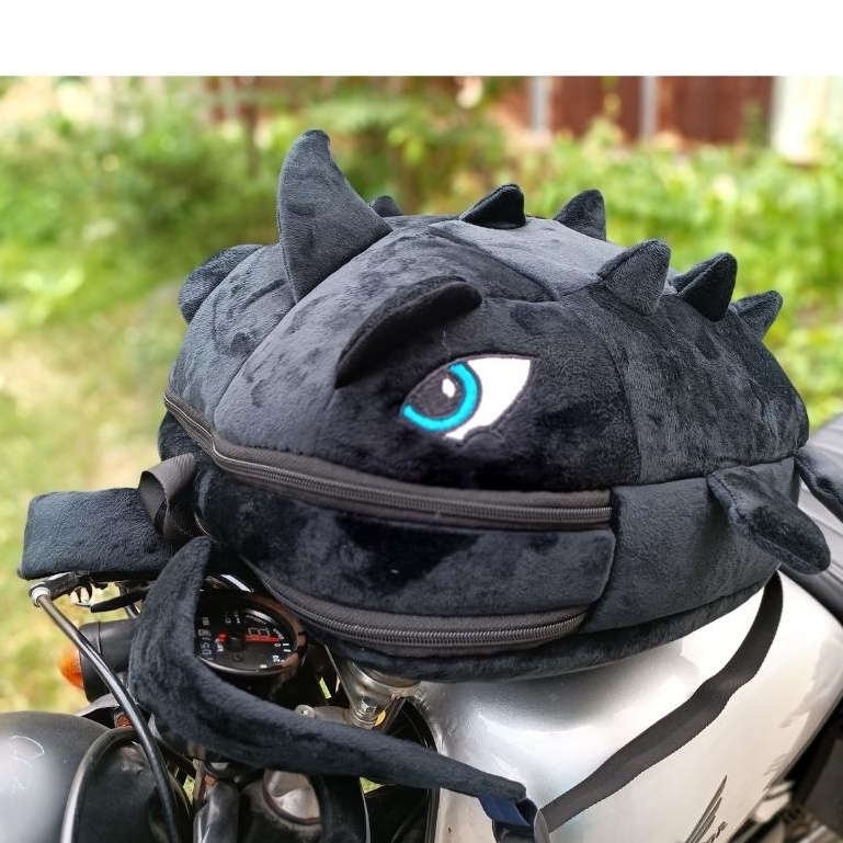 Balo khủng long size lớn,Balo vải nhung mịn Màu Đen,2 ngăn