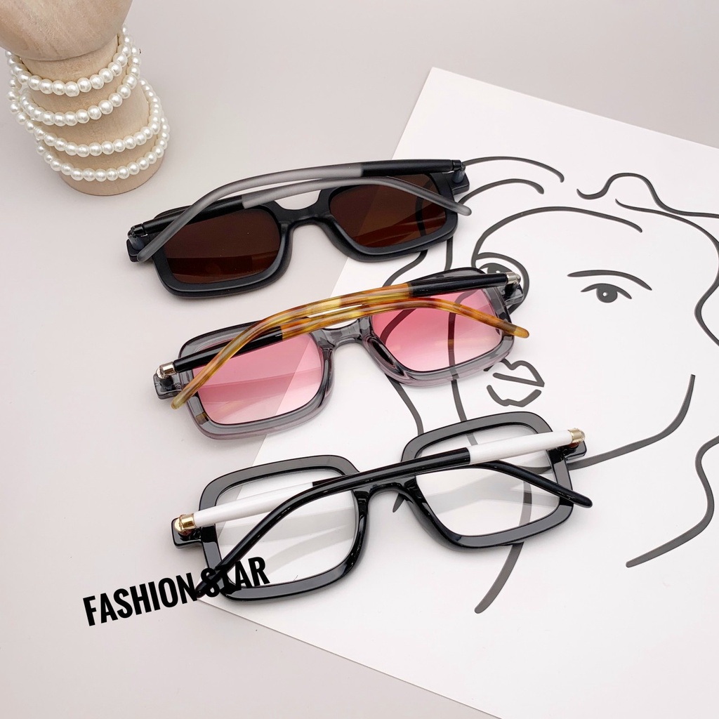 Kính râm nam nữ Hainam Eyewear mắt vuông màu sắc thời trang KUBO