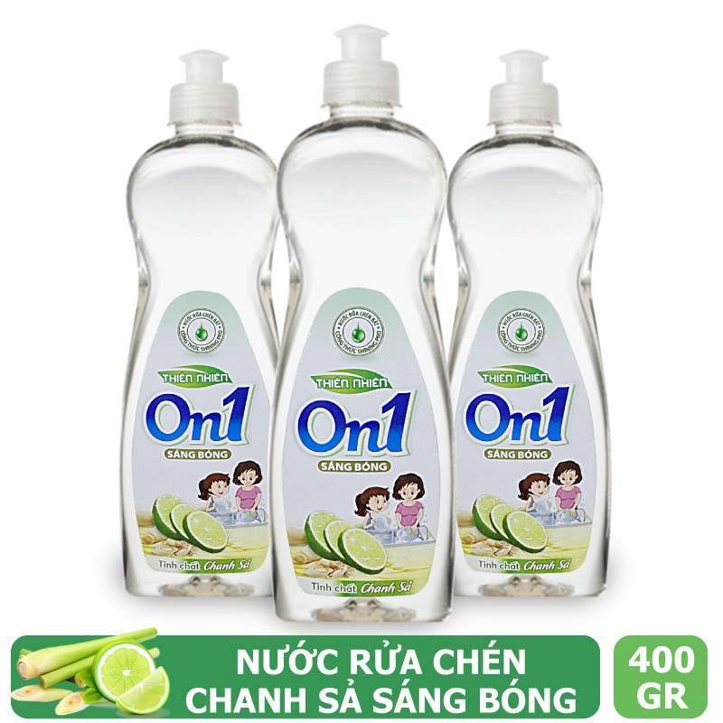 Nước rửa chén On1 dung tích 400g - Nhiều mùi hương - Sạch bóng vết dầu mỡ