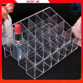 Khay đựng son, kem dưỡng da đồ trang điểm nhỏ 24 ô nhựa trong suốt shop9k