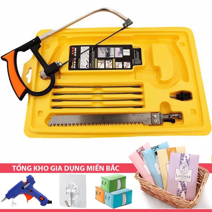 [Tổng Kho Sỉ] Bộ Cưa Tay Đa Năng Cầm Tay Gia Đình - Trọn Bộ 6 Lưỡi Cưa + Tay Cưa - Thủ Công Mỹ Nghệ, Cưa Gỗ ,Sắt, Lọng