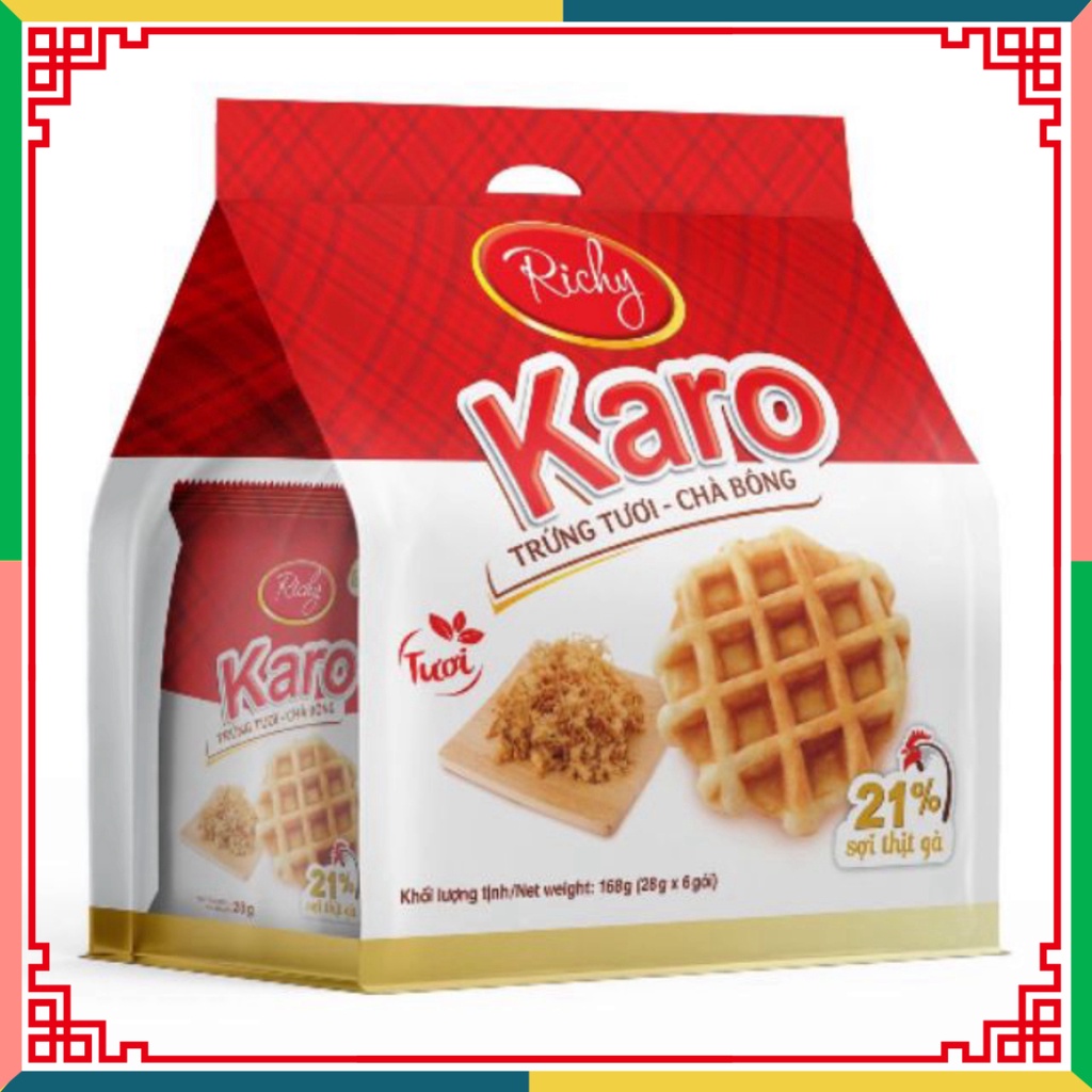 Gói 6 Bánh trứng tươi chà bông Karo Richy/ Zeli’z