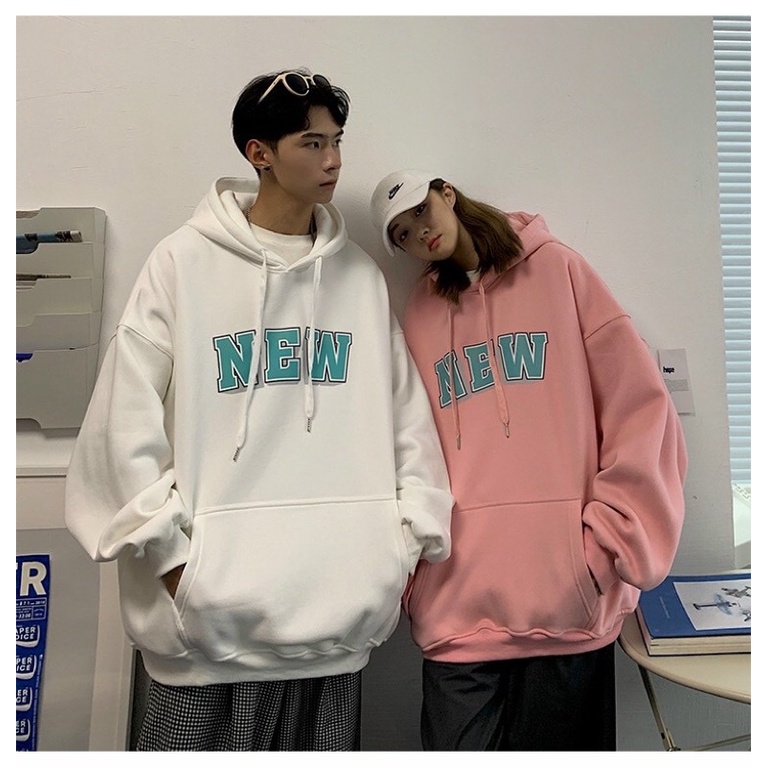 Áo Hoodie INAM Form Rộng Tay Phồng 2 Màu Trắng Hồng, Áo Nỉ Có Mũ Nam Nữ | BigBuy360 - bigbuy360.vn