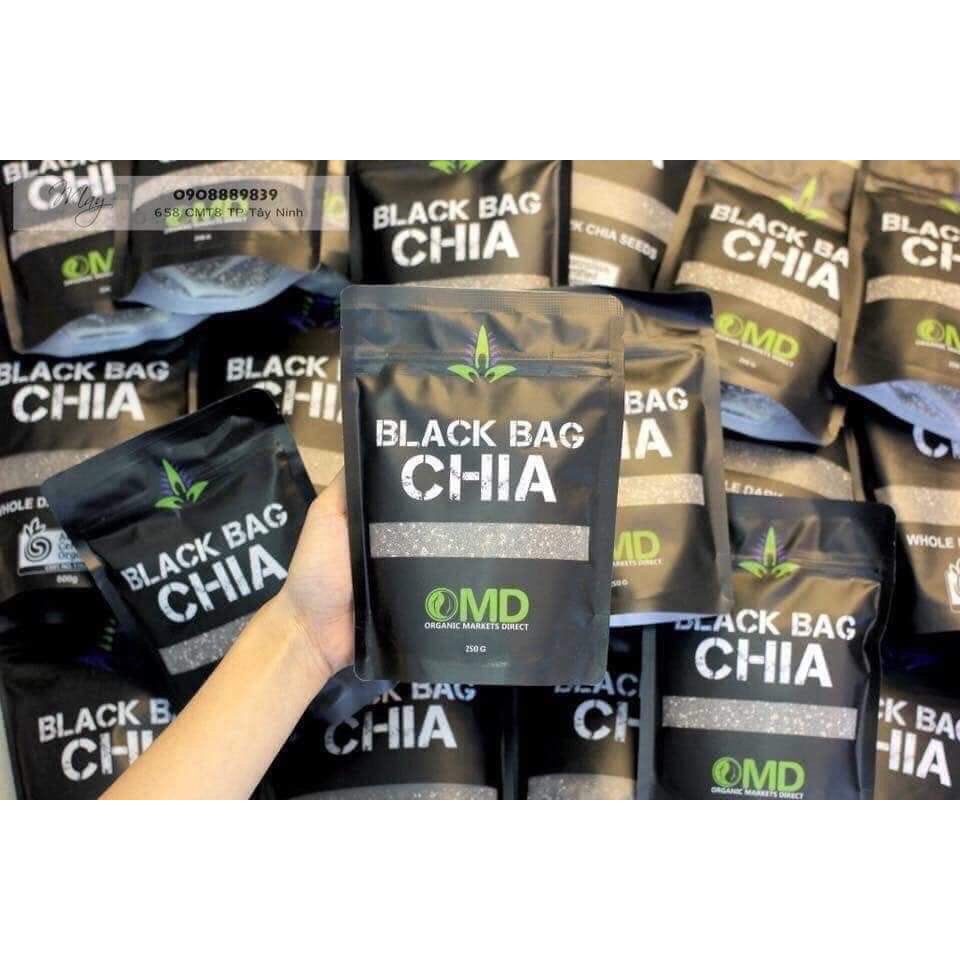 {TÂM AN} Hạt Chia đen Úc - BLACK BAG - Túi 500g - Hạt dinh dưỡng bảo vệ tim mạch | BigBuy360 - bigbuy360.vn