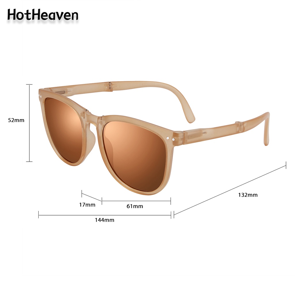 Kính Mát Chống Tia UV400 Tròng Oval 4 Màu Sắc Thời Trang Có Thể Gập Lại Cho Nam Và Nữ