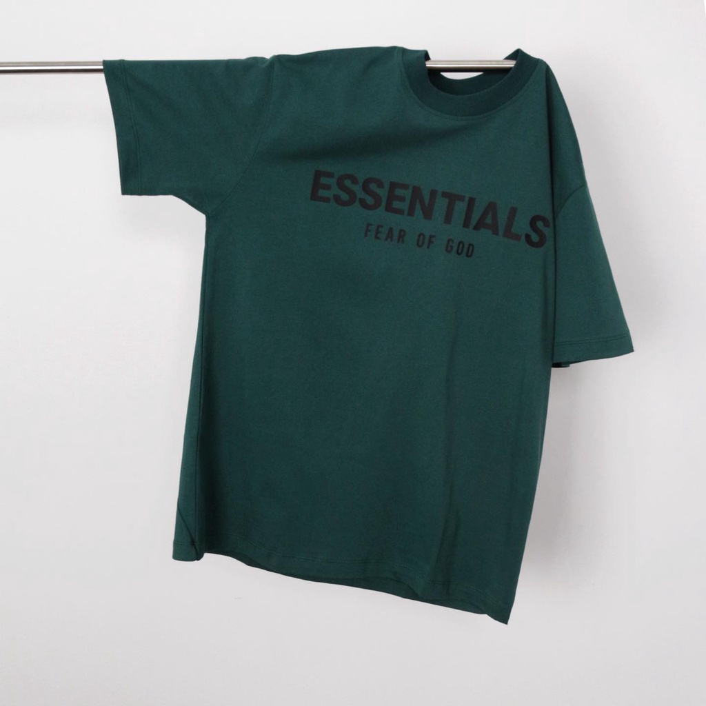 Áo Phông ESSENTIALSS LOGO Nổi Xanh Win Siêu Hot Phong Cách Thời trang Cá Tính, Cotton Phối Chữ In Cao Su Fom UNISEX