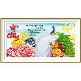 Tranh đính đá vợ chồng lv115 kích thước 91×51cm