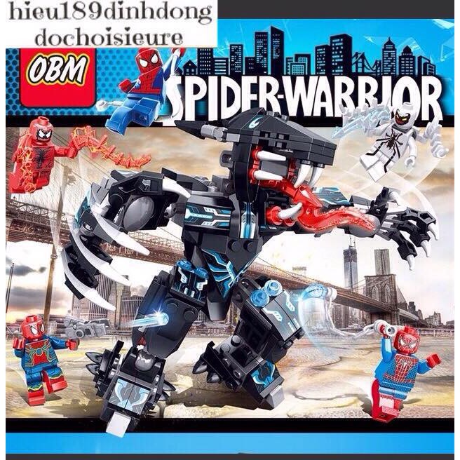 Lắp ráp xếp hình Lego siêu anh hùng 99361: Liên minh người nhện đại chiến robot venom (ảnh thật) (KHách chat chọn mẫu)