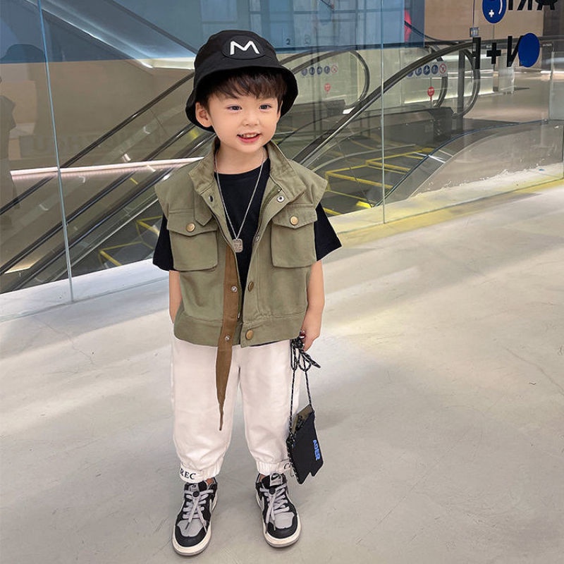 Áo khoác không tay thời trang mùa thu phong cách Hàn Quốc cho bé trai