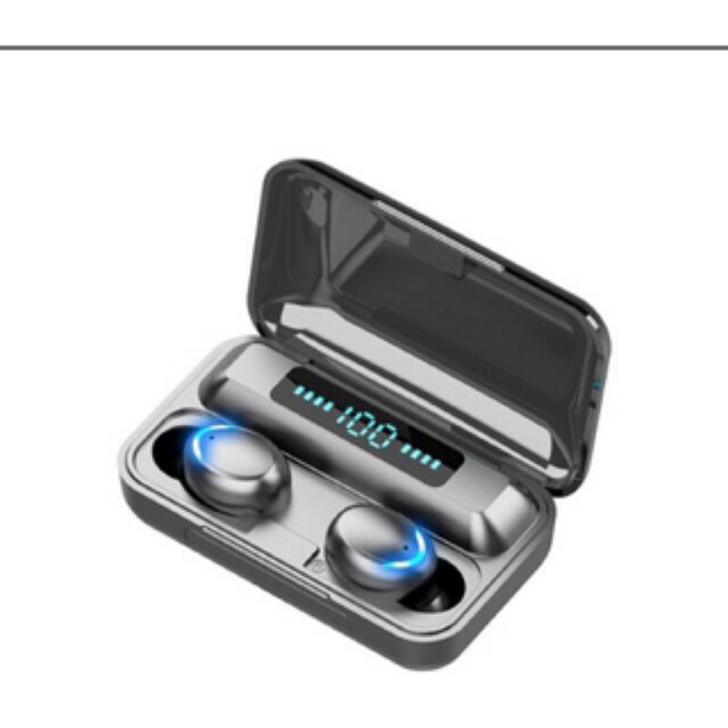 Tai nghe Bluetooth không dây AMOI F9 PRO, Bluetooth 5.0 kiêm sạc dự phòng cho điện thoại