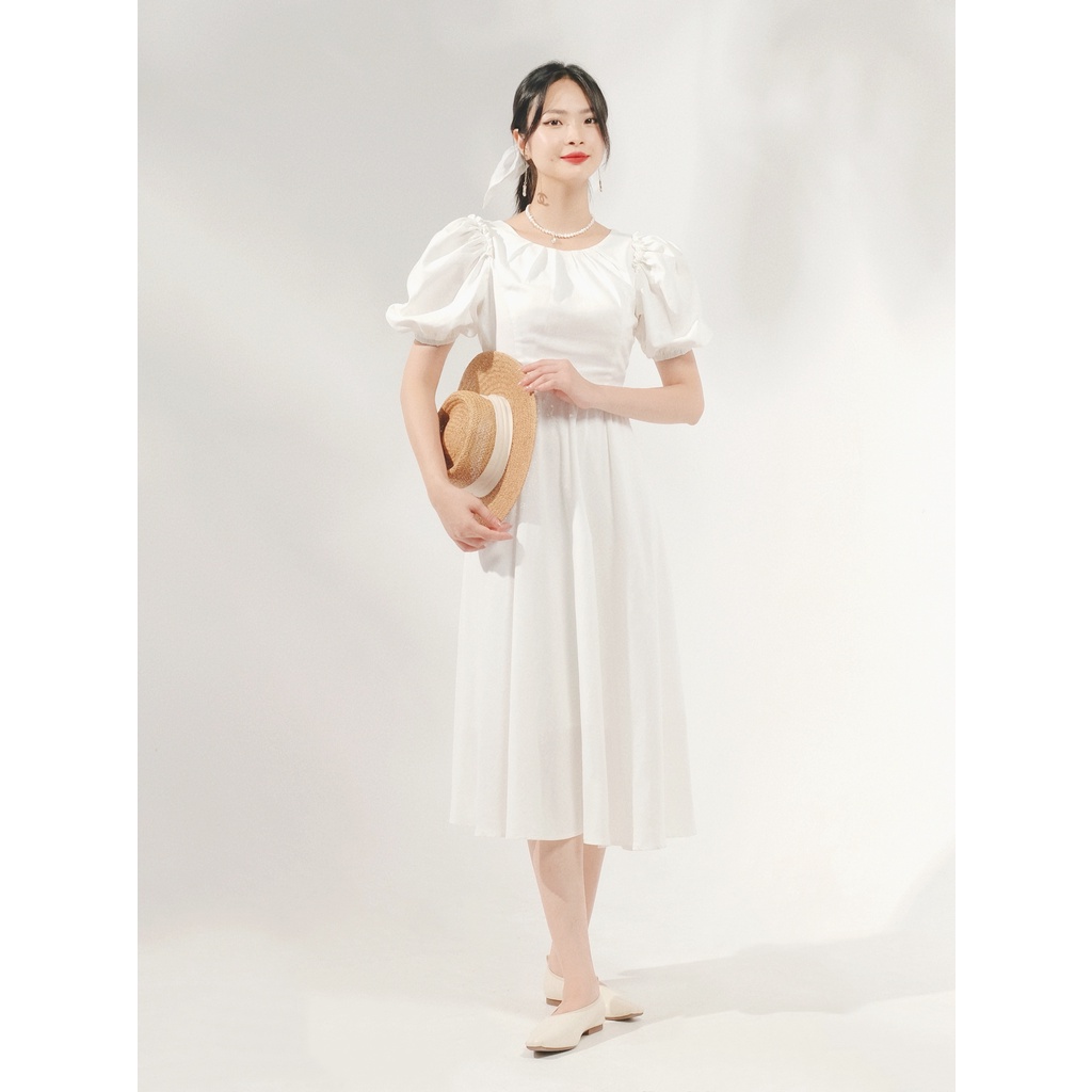 THE19CLUB - Váy linen dài cổ thuyền - Camila Dress