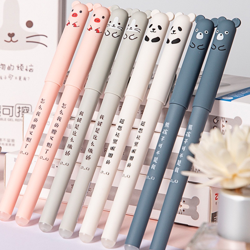 Bút mực gel ngòi 0.35mm hình động vật hoạt hình dễ thương