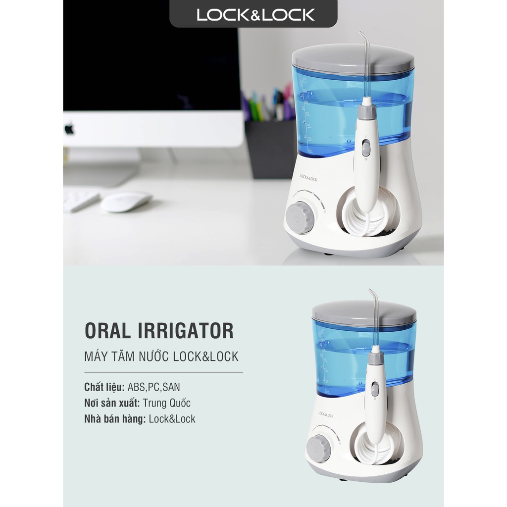 Máy tăm nước Lock&amp;Lock Oral Irrigator 600ml Màu xanh dương - ENR111BLU