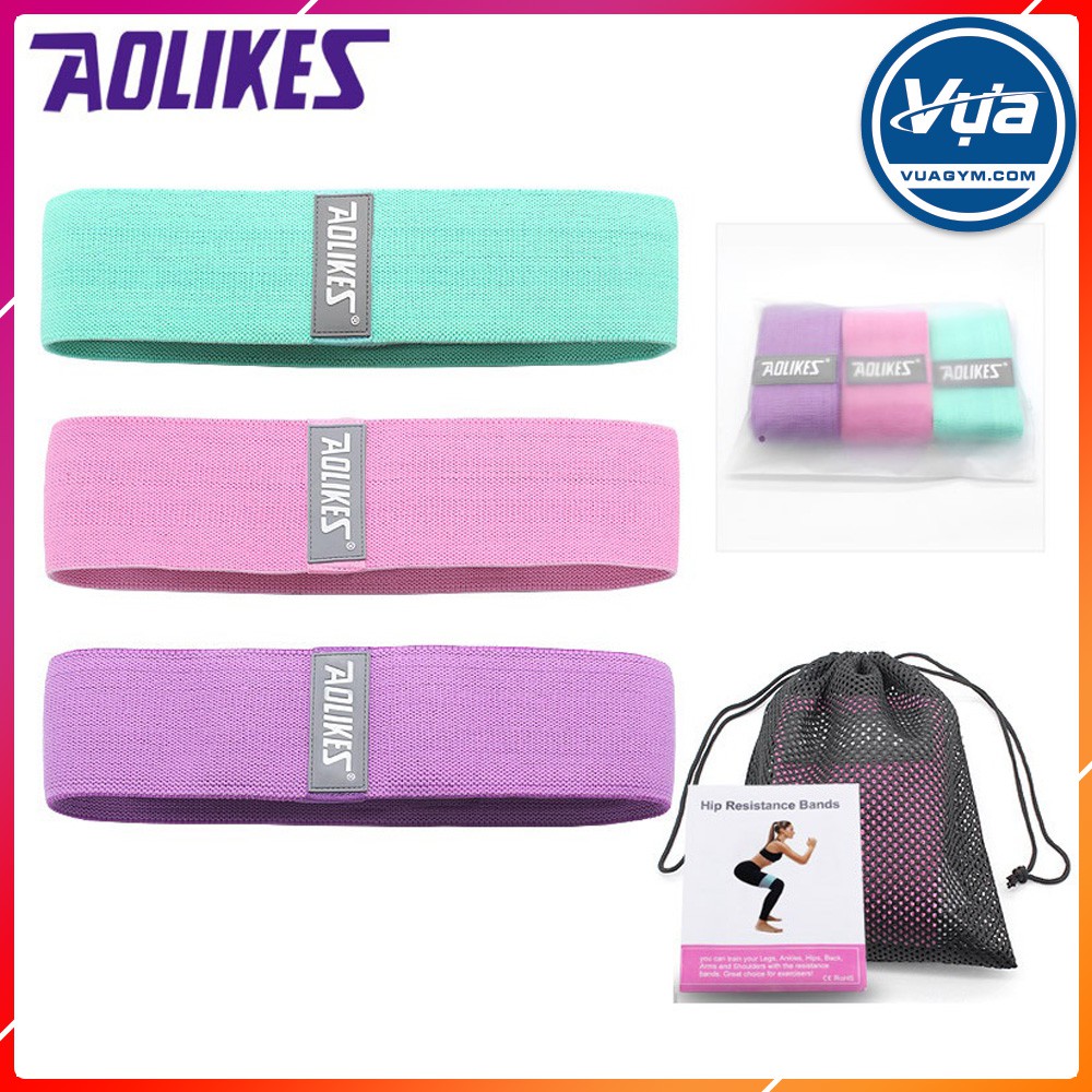 Bộ 3 Dây Đàn Hồi AOLIKES Hip Resistance Bands Chính Hãng