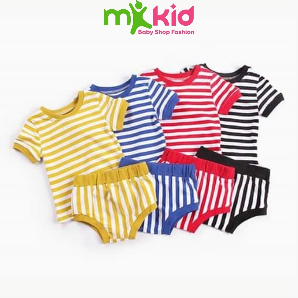 Quần Áo Trẻ Em  Bộ Đồ Sọc Cho Bé Chất Cotton Co Giản 4 Chiều Thấm Hút Mồ Hôi Tốt - AF KID