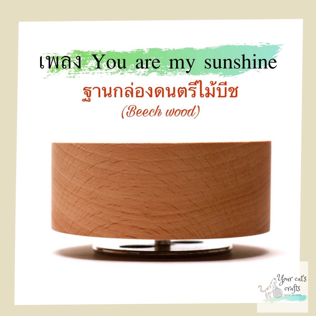 Hộp nhạc bằng gỗ You are my sunshine diy Gift Craft