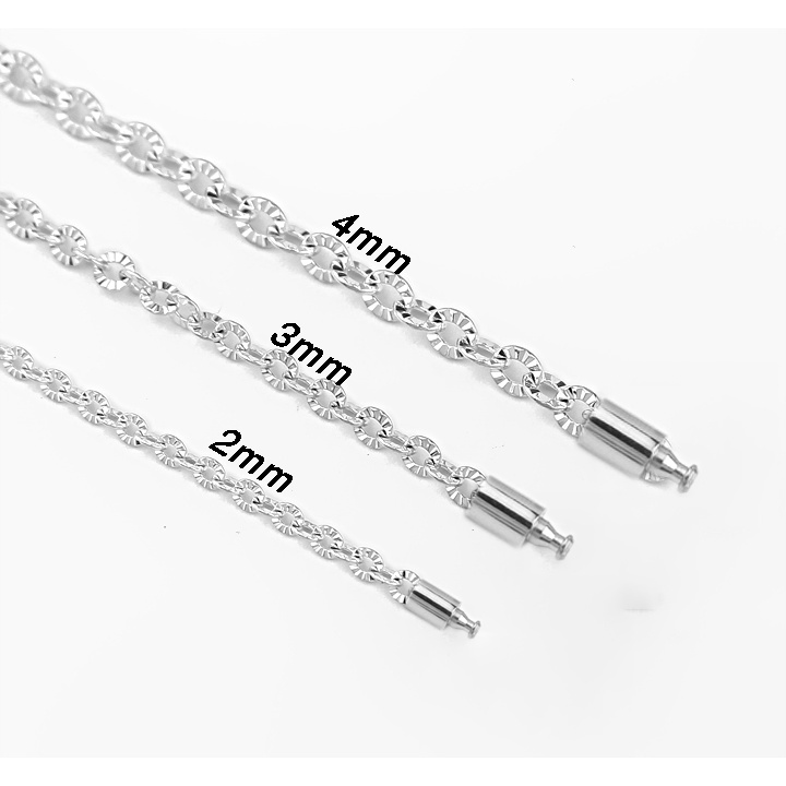 Dây chuyền nữ chữ cong chạm chiếu lấp lánh khóa gài vip sáng đẹp không đen, tạo nên vẻ sang trọng quyến rũ cho người đeo