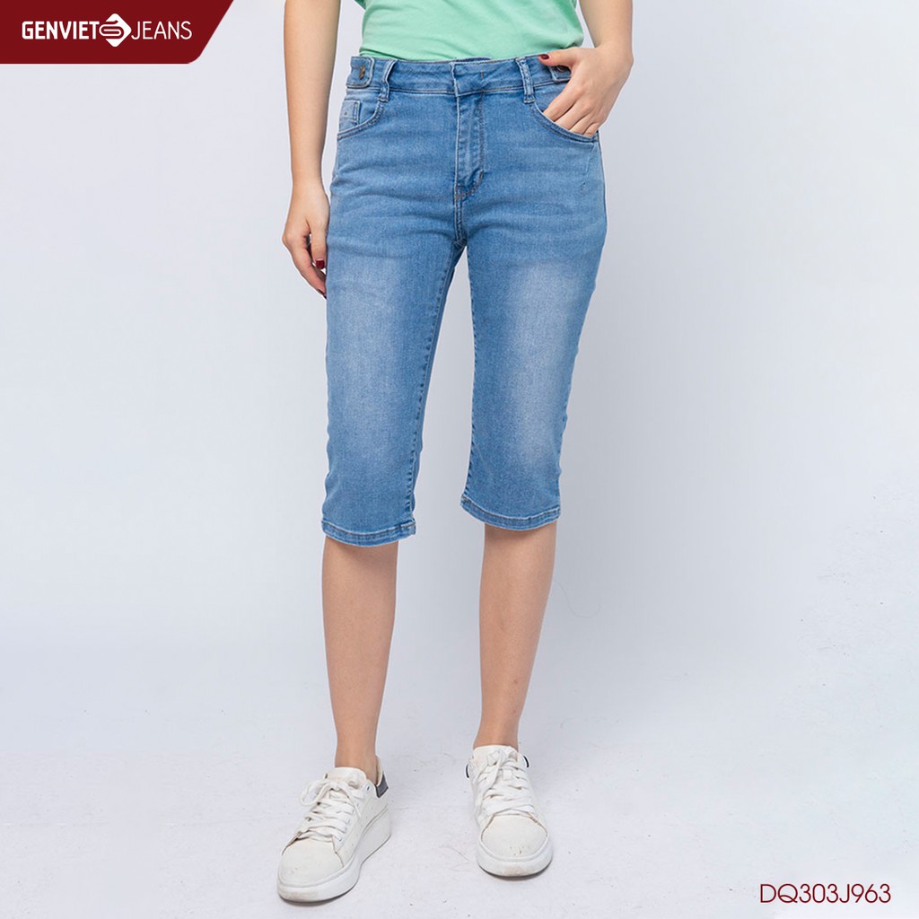 Quần Ngố Jeans Nữ GENVIET DQ303J963