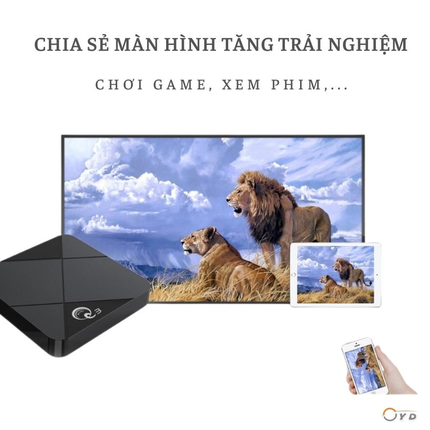 [TOP 1 SHOPEE] Android TV Box Mini Q-Biến Tivi thường thành Smart Tv, bắt Wifi xm 100 kênh truyền hình, Youtube miễn phí | BigBuy360 - bigbuy360.vn