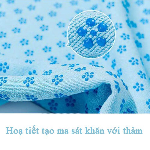 Khăn trải thảm yoga chống trơn trượt dầy mịn MICROFIBER thấm hút mô hôi cao cấp tặng túi đựng G-Sports