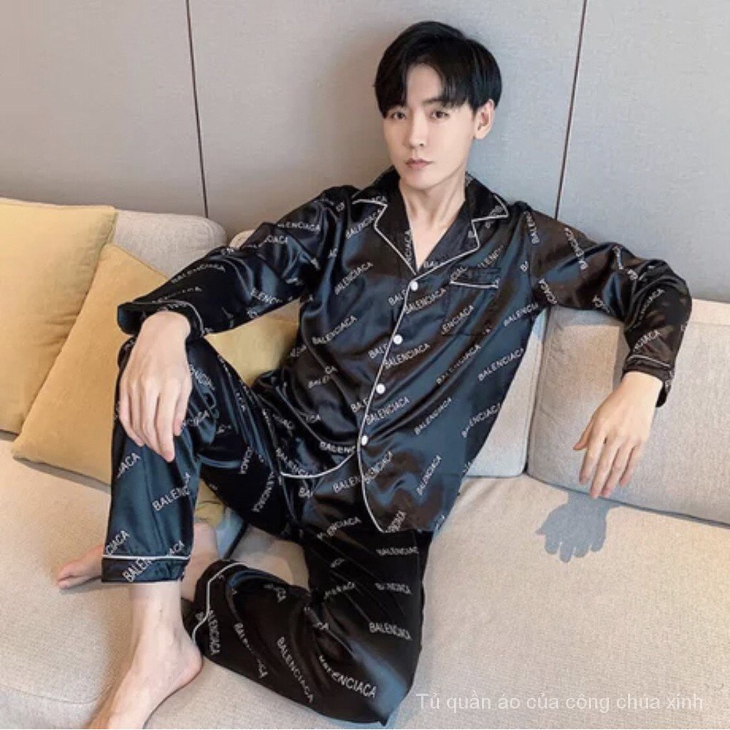 Bộ Đồ Ngủ Pijama Vải Lụa Chất Lượng Cao Cho Nam