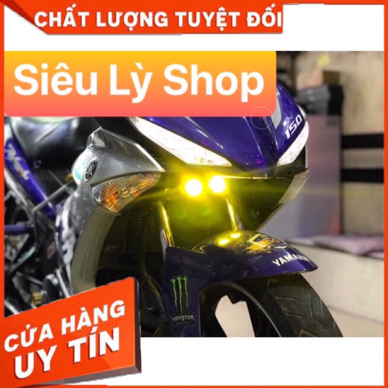 Pát đèn Trợ sáng Mini 2 màu lắp ốc phuộc